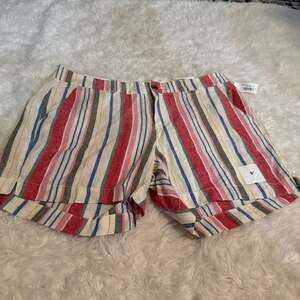 Old Navy Everyday Mid-Rise Striped‎ Linen-Blend Shorts 5-inch Inseam NWT